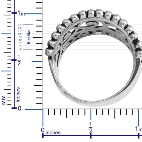 Silvertone Ring Size 7 - Picture 3 of 6